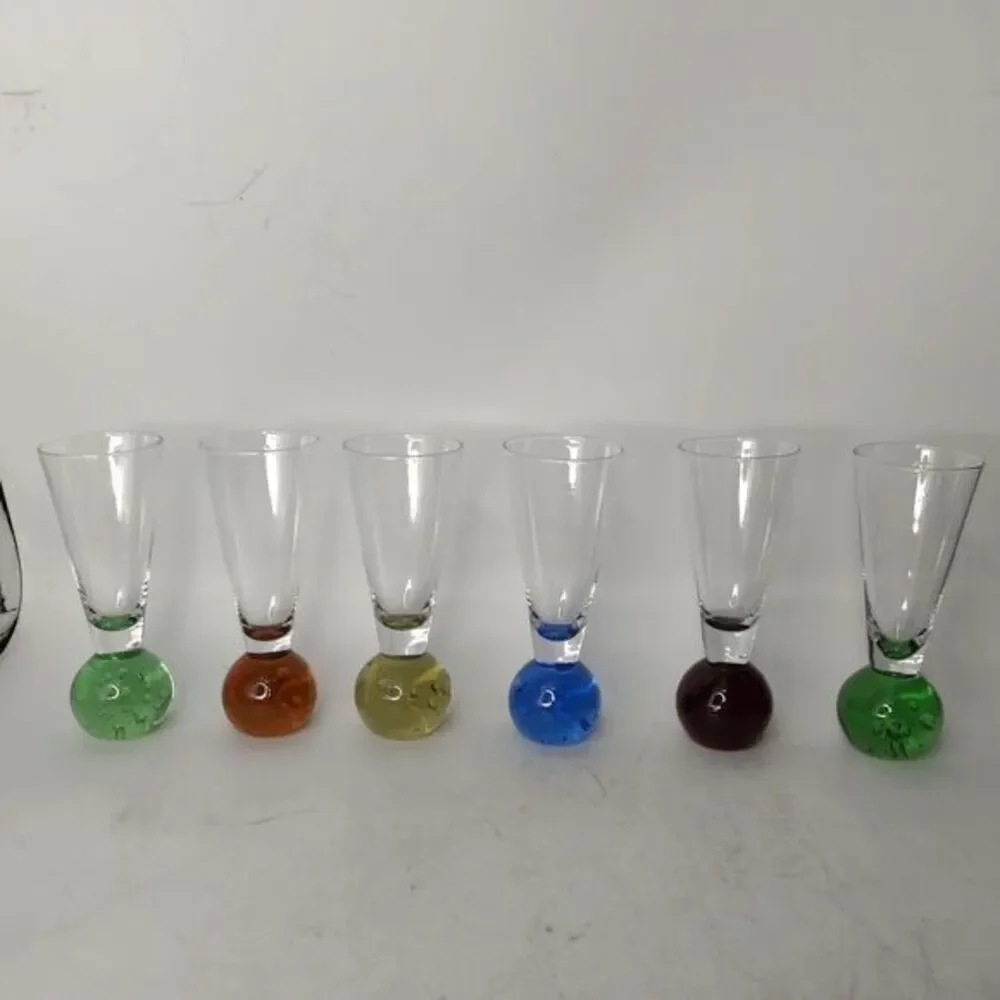 Vintage MCM ball base aperitif glasses‎